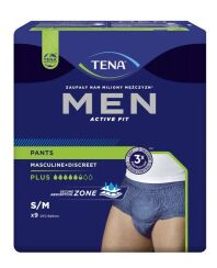 TENA Men Pants Plus blue S/M  9sztuk Bielizna na nietrzymanie moczu