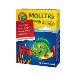 Möller’s Omega-3 Rybki smak owocowy 36 szt