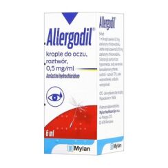 Allergodil, krople do oczu, 0,5 mg/1ml, 6 ml