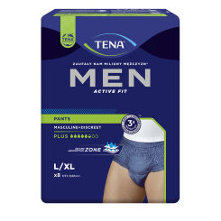 TENA Men Pants Plus blue L/XL 8 sztuk Bielizna na nietrzymanie moczu