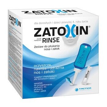 Zatoxin Rinse zestaw do płukania zatok butelka + 12 saszetek