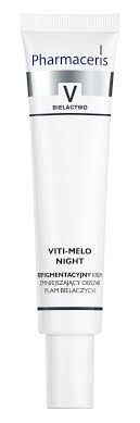 Pharmaceris V REPIGMENTACYJNY KREM Z MNIEJSZAJĄCY OBSZAR PLAM BIELACZYCH do twarzy i ciała na noc  VITI-MELO NIGHT 40 ml