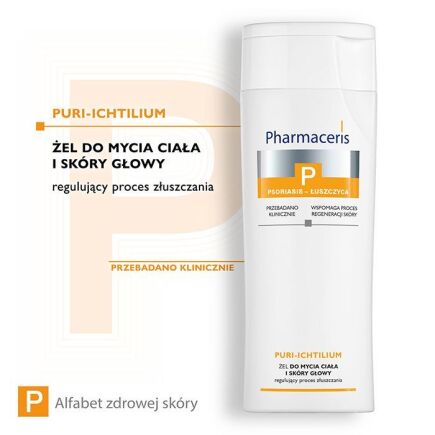 Pharmaceris P ŻEL DO MYCIA CIAŁA I SKÓRY GŁOWY regulujący proces złuszczania  PURI-ICHTILIUM 250 ml