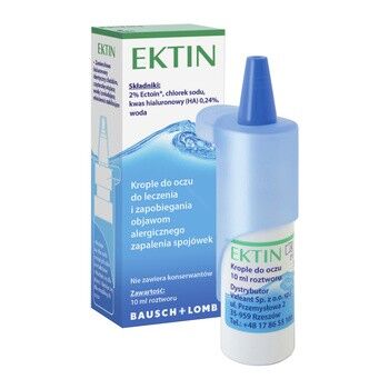 Ektin, krople do oczu na alergię, 10 ml