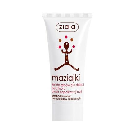 ZIAJA ŻEL DO ZĘBÓW DLA DZIECI SMAK BĄBELKOWEJ COLI 50ml