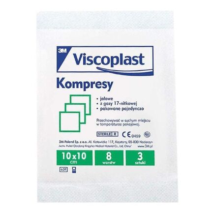 Kompresy gaz.baweł.wyj.10cm x 10cm 3szt.