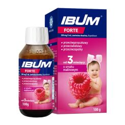 IBUM FORTE Zawiesina o smaku malinowym 200 mg /5 ml, 100 g