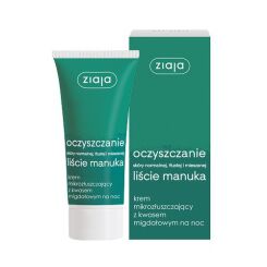 ZIAJA Liście MANUKA KREM MIKROZŁUSZCZAJĄCY Z KWASEM MIGDAŁOWYM NA NOC 50ml