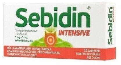 Sebidin Intensive 20 tabletek do ssania