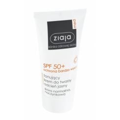 ZIAJA MED TONUJĄCY KREM DO TWARZY SPF 50+ odcień JASNY 50ml 