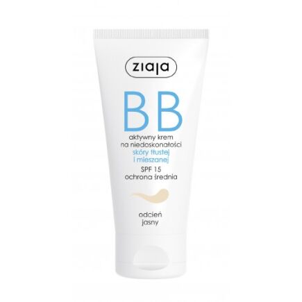 ZIAJA KREM BB DO SKÓRY TŁUSTEJ I MIESZANEJ ODCIEŃ JASNY 50ml 