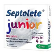 Septolete junior smak czereśniowy 18 pastylek do ssania