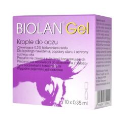 Biolan Gel 0,3%, krople do oczu 10 ampułek