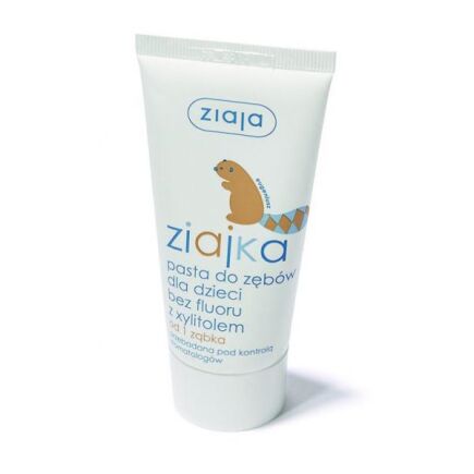 ZIAJA PASTA DO ZĘBÓW DLA DZIECI BEZ FLUORU Z XYLITOLEM 50ml
