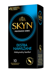 SKYN Ekstra Nawilżane 10 szt. - prezerwatywy nielateksowe