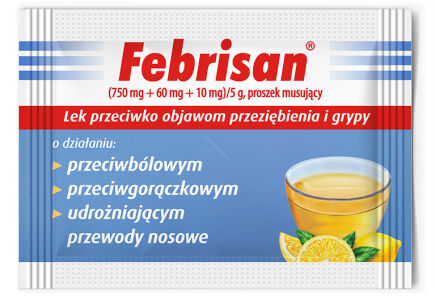 Febrisan cytrynowy 12 saszetek.