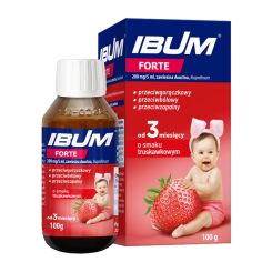 IBUM FORTE Zawiesina o smaku truskawkowym 200 mg/5 ml,  100 g