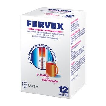 Fervex malinowy 12 saszetek.