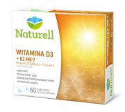 Naturell Witamina D3 + K2 MK-7 60tabl