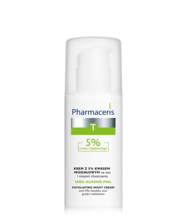 Pharmaceris T KREM Z 5% KWASEM MIGDAŁOWYM na noc I stopień złuszczania SEBO-ALMOND PEEL 5% 50ml