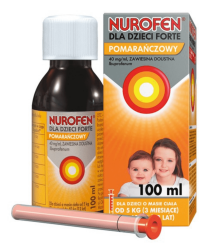 Nurofen dla dzieci Forte, 40 mg/ml, zawiesina doustna o smaku pomarańczowym, 100 ml