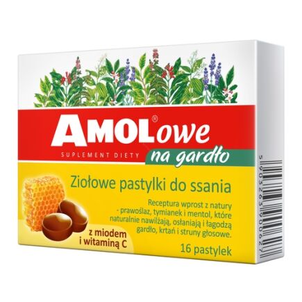 Amolowe Miód cytryna 16 pastylek