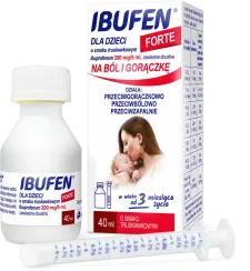 Ibufen dla dzieci FORTE o smaku truskawkowym, 200 mg/5 ml, zawiesina doustna, 40 ml