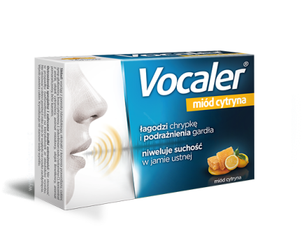Vocaler smak miodowo-cytrynowy 12 pastylek do ssania