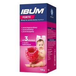 IBUM FORTE Zawiesina o smaku malinowym 200 mg /5 ml, 150 g