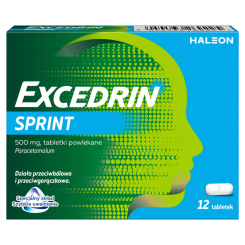 Excedrin Sprint, 500 mg, tabletki powlekane, 12 szt.