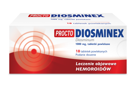 Procto Diosminex, 1000 mg, 18 tabletek powlekanych
