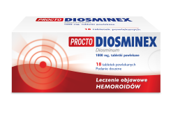 Procto Diosminex, 1000 mg, 18 tabletek powlekanych