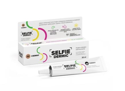 SELFIEDERMIC Krem kryjąco-matujący do twarzy, 02 Ciemny, 20 ml