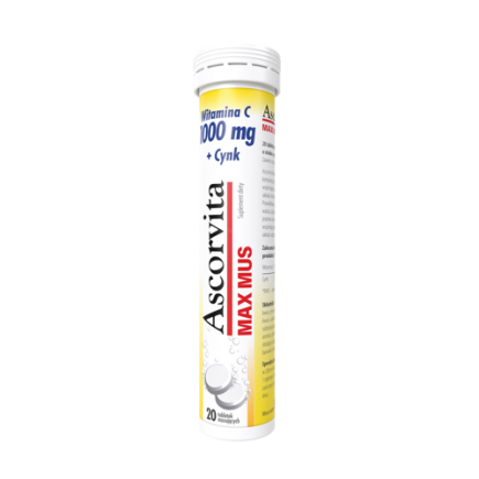 Ascorvita Max Mus 20 tabletek musujących 