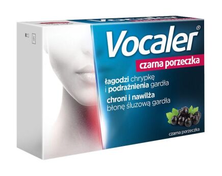Vocaler smak czarna porzeczka 12 pastylek do ssania