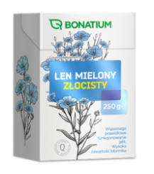 Bonatium Len Mielony Złocisty Zioła do zaparz., 250 g
