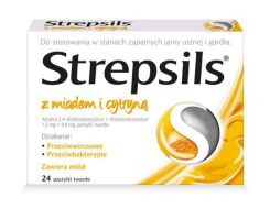 Strepsils miodowo-cytrynowe 24 tabletki do ssania