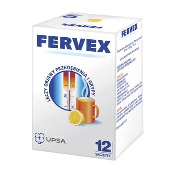 Fervex cytrynowy 12 saszetek.