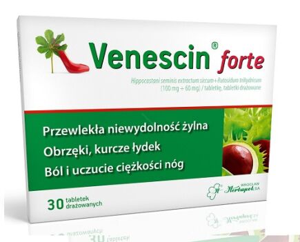 Venescin forte tabl.drażow. 0,1g+0,06g 30t