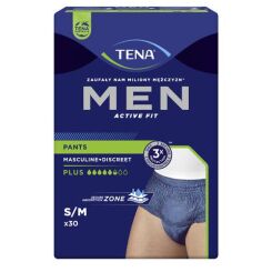 TENA Men Pants Plus blue S/M  30 sztuk Bielizna na nietrzymanie moczu
