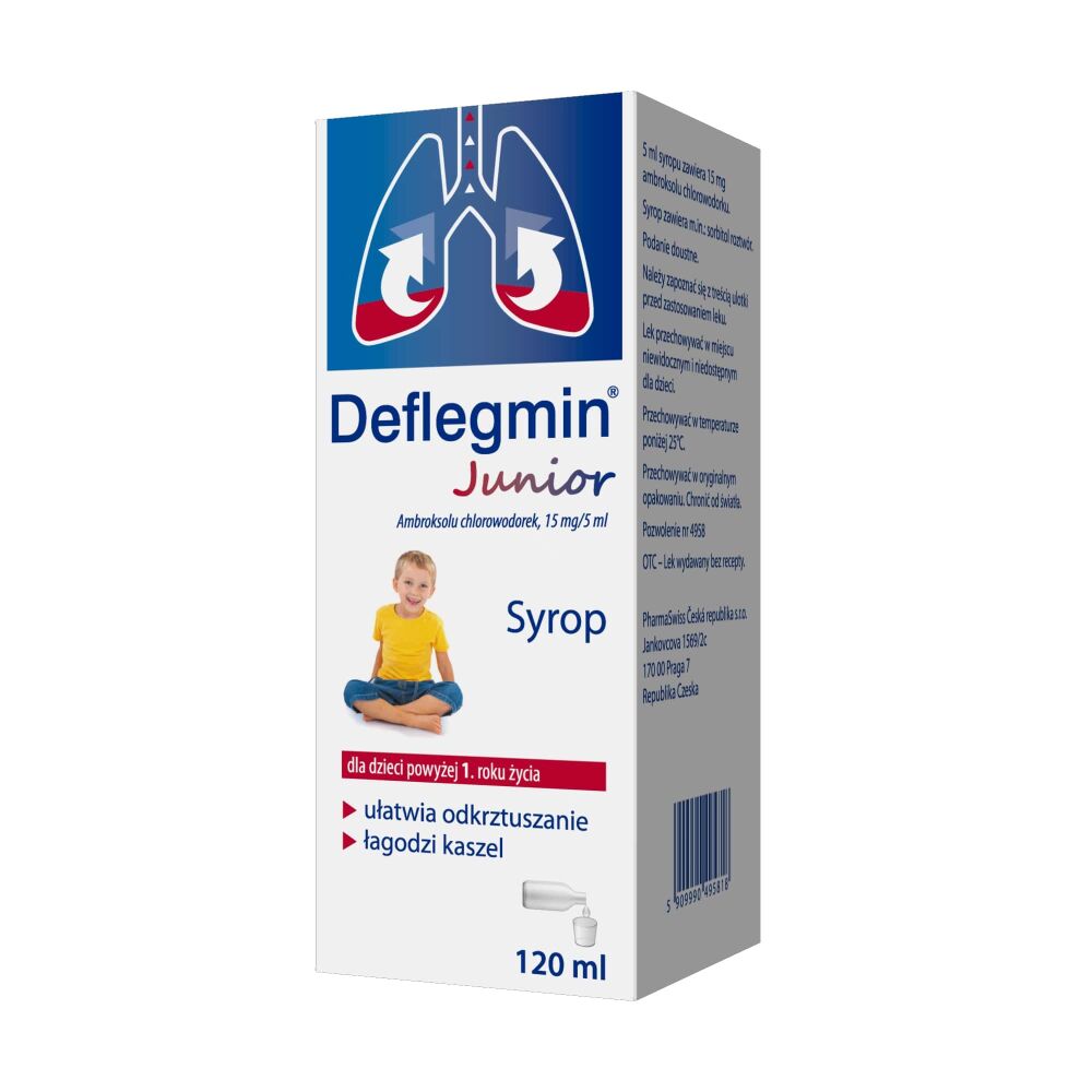 Deflegmin Junior 15mg/5ml-120ml syrop - aptekapoznanska.pl