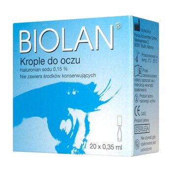 Biolan 15%, krople do oczu, 20 minimsów