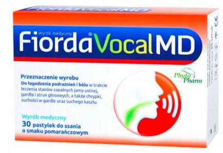 Fiorda Vocal smak pomarańczowy 30 pastylek do ssania
