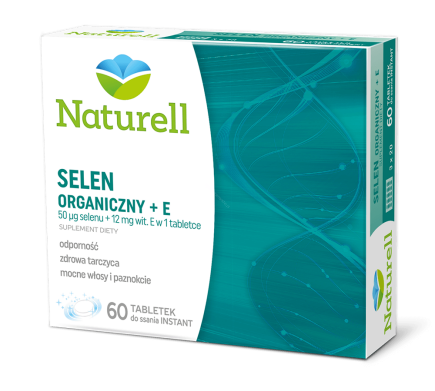 Naturell Selen Organiczny + E 60 tabl do ssania