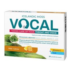 Vocal miód-cytryna, pastylki miękkie do ssania, 24 szt.