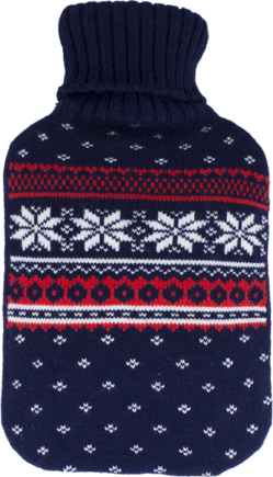 Termofor gumowy 2l z pokrowcem  - wzór pokrowca orientacyjny