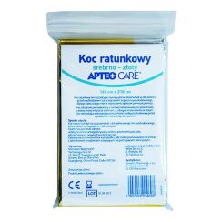 Koc ratunkowy srebrno-złoty 1 sztuka