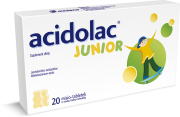 Acidolac Junior Misio-tabletki sm. biała czekolada 20szt. 